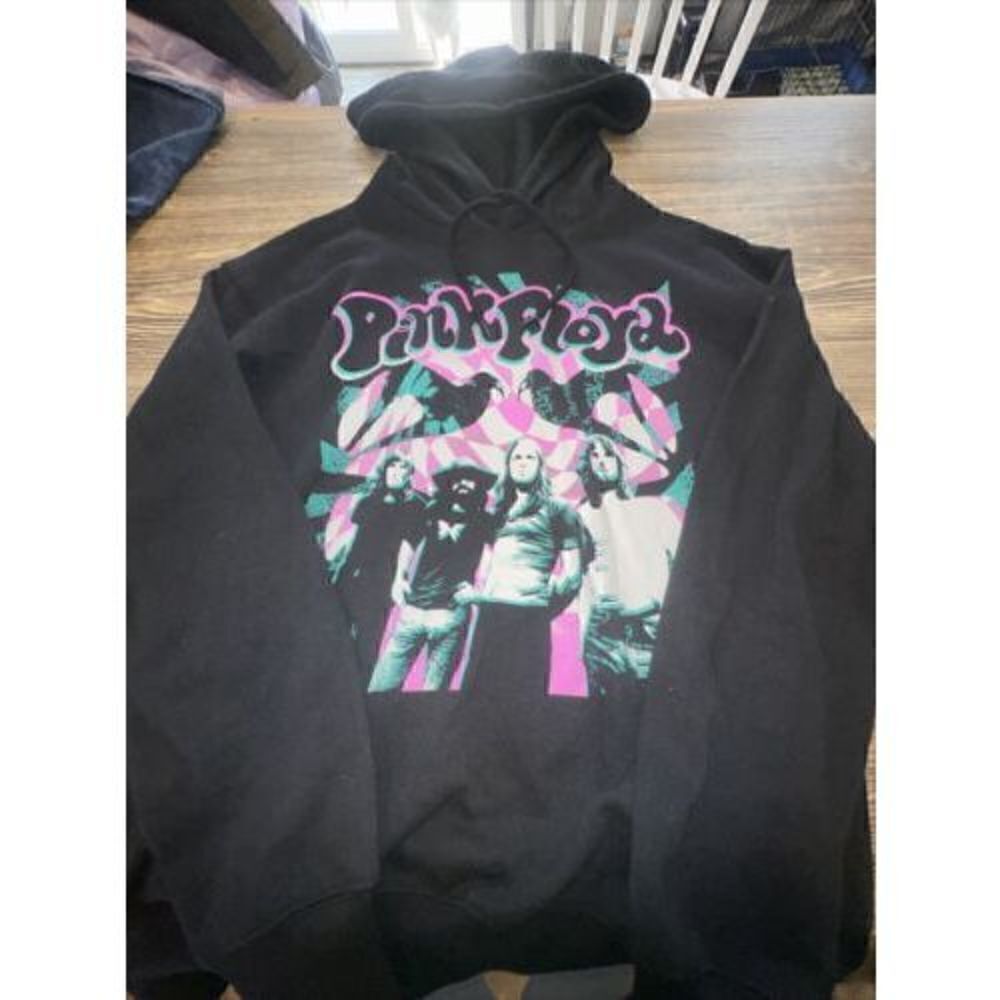 Pink Floyd Sweatshirt Size XS Crop Top Dark Side Of The Moon Hoodie Black